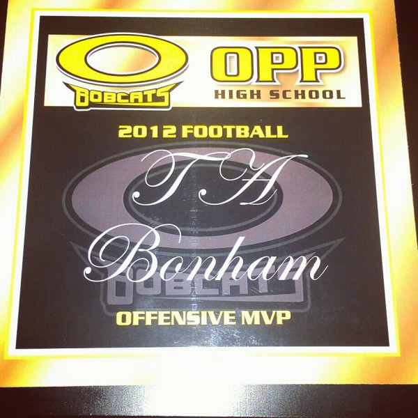 Octavius Bonham - Opp High School Football (Opp, Alabama)