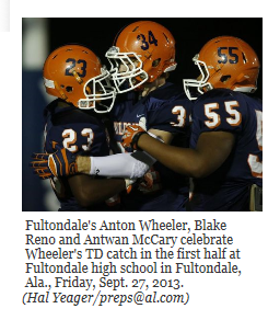 Kavin Anton Wheeler Jr. - Fultondale High School Baseball, Basketball, Football (Birmingham, Alabama)